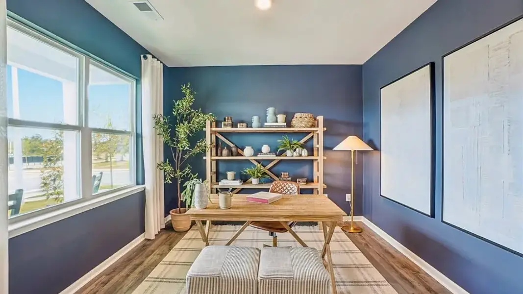 Representative furnished interior of a home built from the Hayden by D.R. Horton in Copper Run South Single Family, Durham (Image 12).