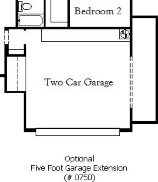 5' Garage extension