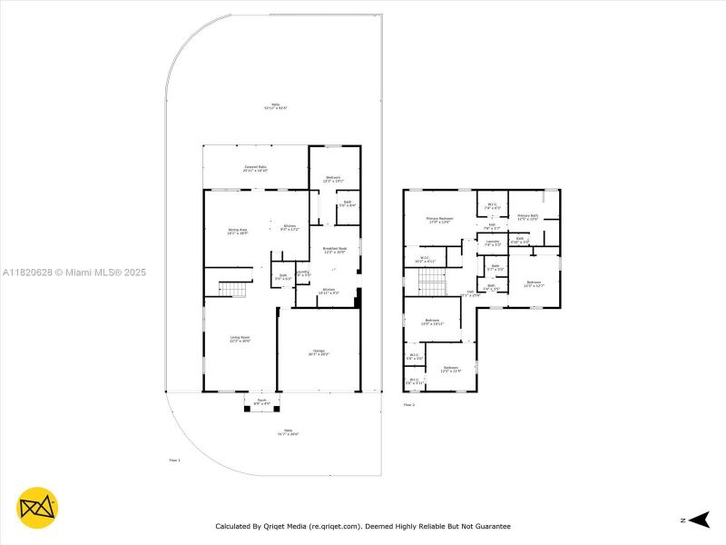 2D floor plan layout of this home in , Miami, FL (Image 4).