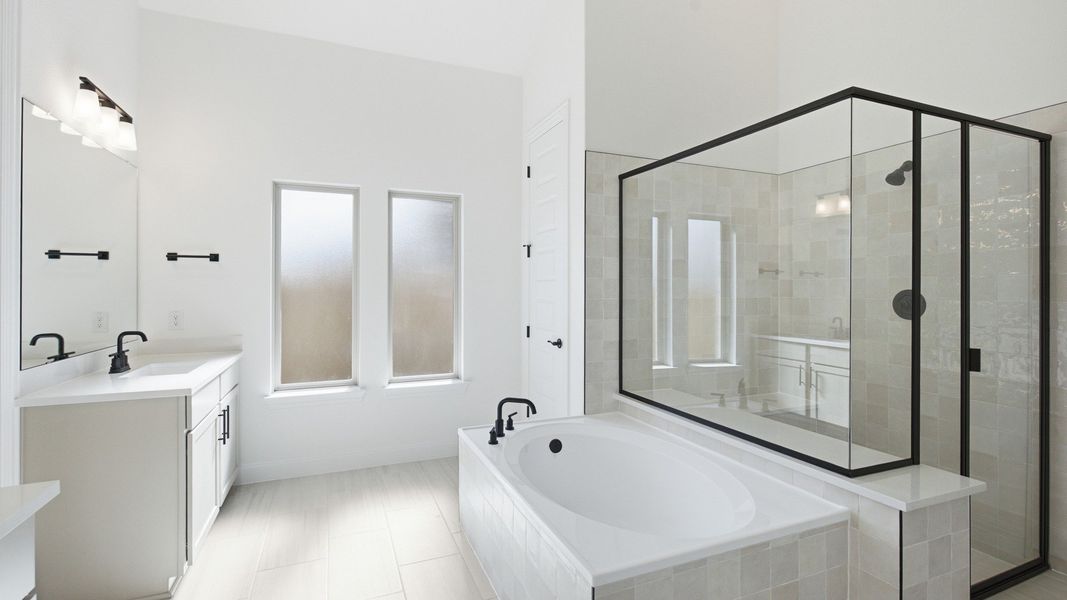 Furnished interior view inside a new home in Oaks at San Gabriel, Georgetown (Image 8).