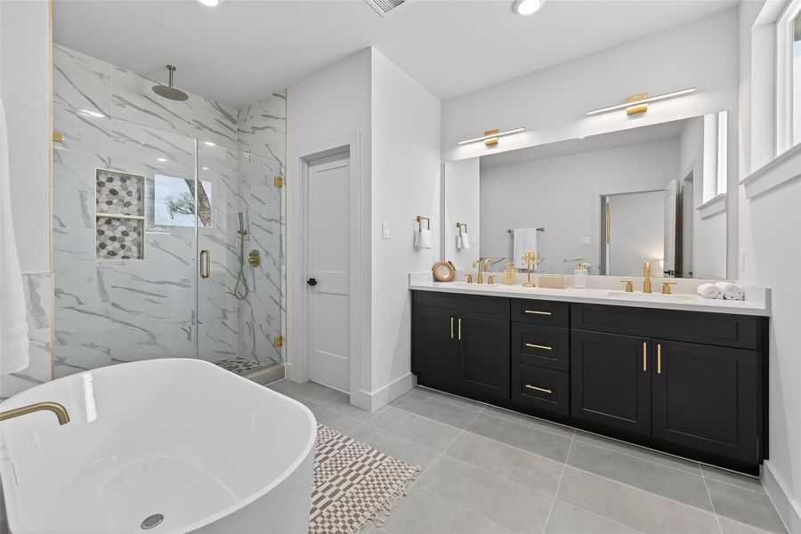 Furnished interior view inside a new home in , Houston (Image 39).