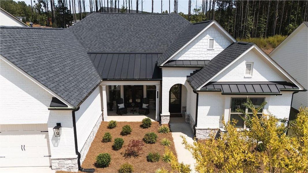 Front exterior of a new home in Soleil Belmont Park, Canton, GA, highlighting curb appeal (Image 18).