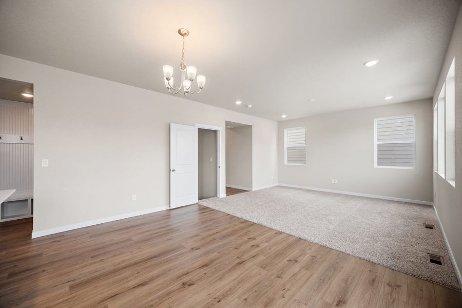 Spacious, unfurnished interior of a new home in Aspen Ranch, Fountain (Image 17). Spacious, unfurnished interior of a new home in Aspen Ranch, Fountain (Image 17).