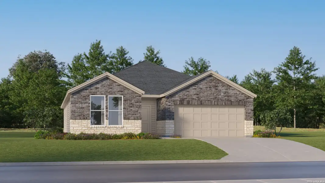 Front exterior of a new home in Simmons Valley, Spring Branch, TX, highlighting curb appeal (Image 19).