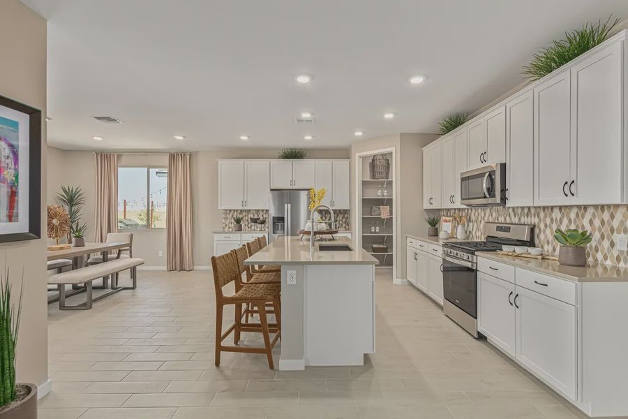 Representative furnished interior of a home built from the 2257 by Elliott Homes in Acacia at Santana, Yuma (Image 13).