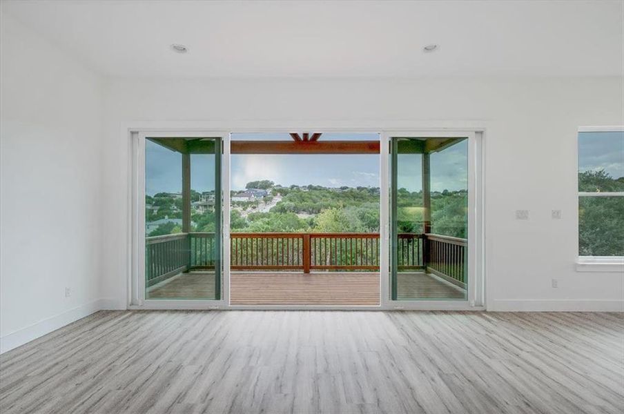 Family Room to Back Patio with Views