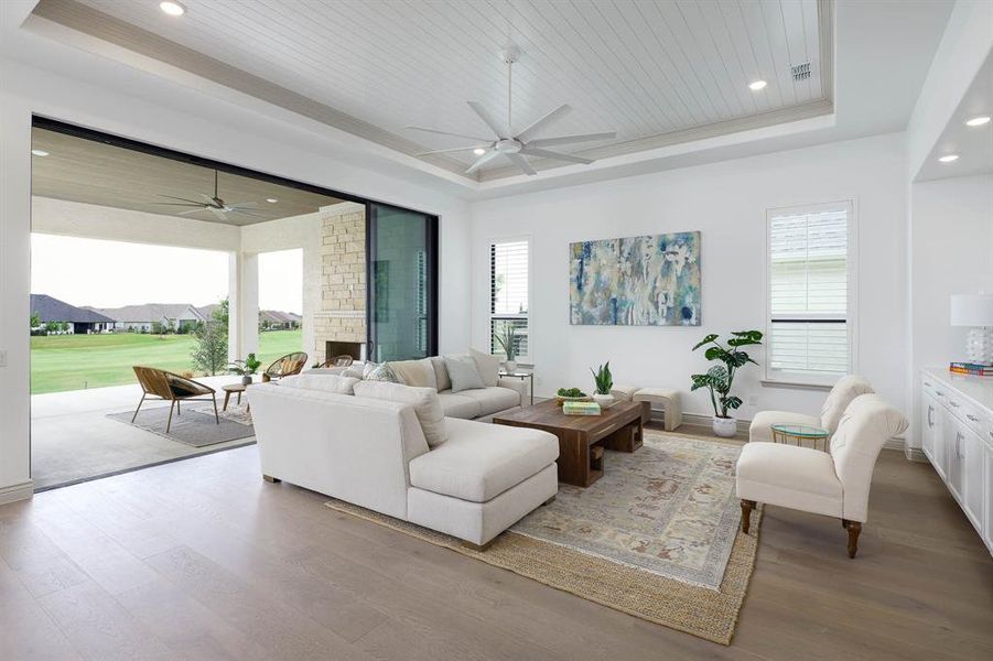 Furnished interior view inside a new home in Robson Ranch Texas, Denton (Image 23). Furnished interior view inside a new home in Robson Ranch Texas, Denton (Image 23).