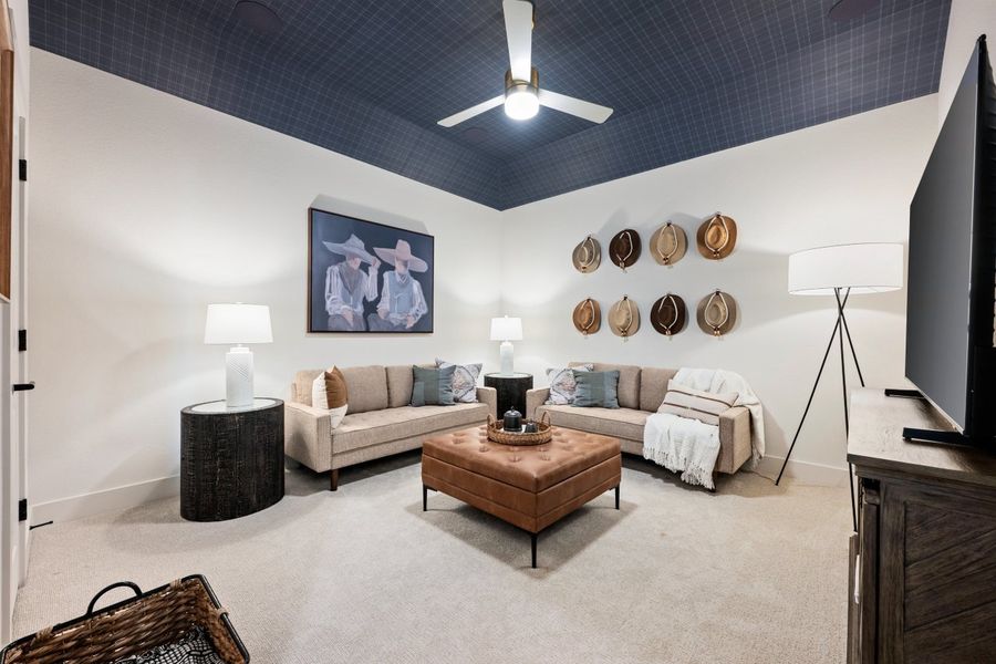 Representative furnished interior of a home built from the Sawgrass by Ashton Woods in Lagos Reserve, Manor (Image 16). Representative furnished interior of a home built from the Sawgrass by Ashton Woods in Lagos Reserve, Manor (Image 16).