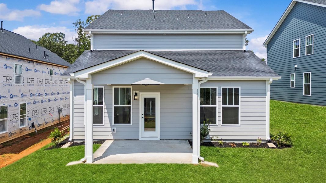 Front exterior of a new home in Pleasant Falls, Moore, SC, highlighting curb appeal (Image 21).
