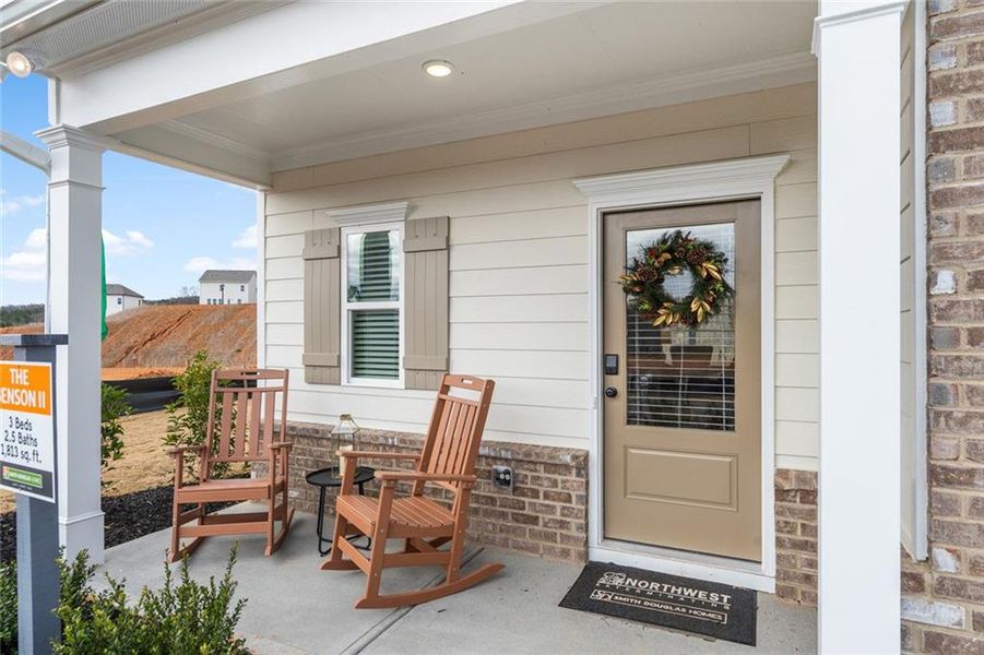 Exterior details and patio area of a home in Varnell Preserve, Dalton (Image 4).