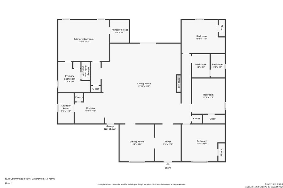 2D floor plan layout of this home in , Castroville, TX (Image 5). 2D floor plan layout of this home in , Castroville, TX (Image 5).