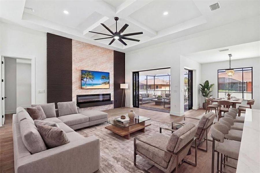 Furnished interior view inside a new home in , Cape Coral (Image 15). Furnished interior view inside a new home in , Cape Coral (Image 15).