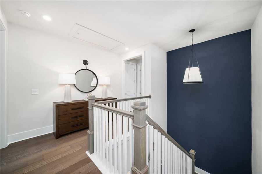 Furnished interior view inside a new home in Manning on the Square, Alpharetta (Image 27).