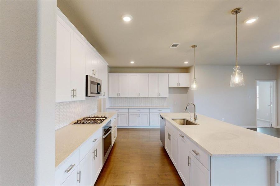 Furnished interior view inside a new home in The Preserve, Justin (Image 6).