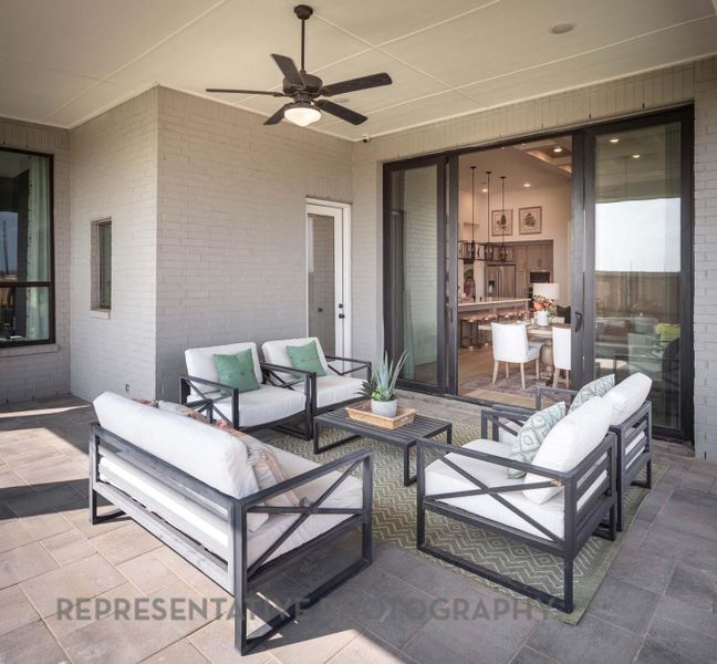 Exterior details and patio area of a home in Cross Creek West, Fulshear (Image 2).