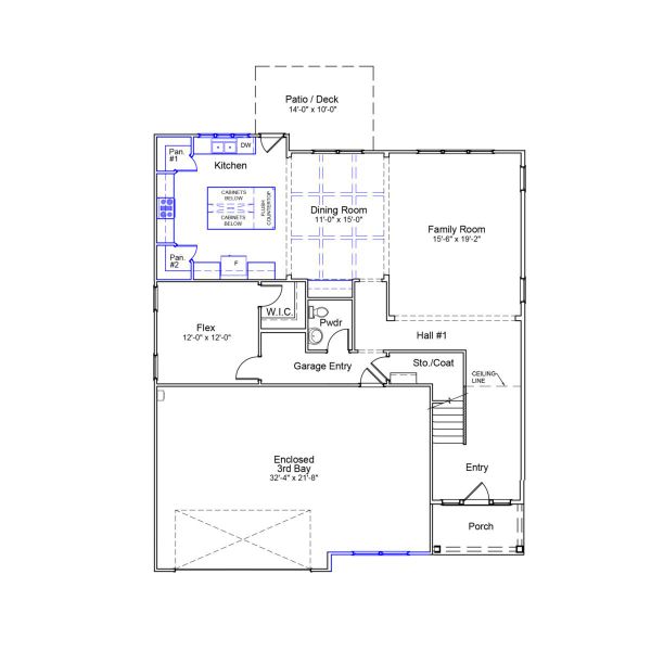 2D floor plan layout of this home in Parris Meadows, Chesnee, SC (Image 2). 2D floor plan layout of this home in Parris Meadows, Chesnee, SC (Image 2).