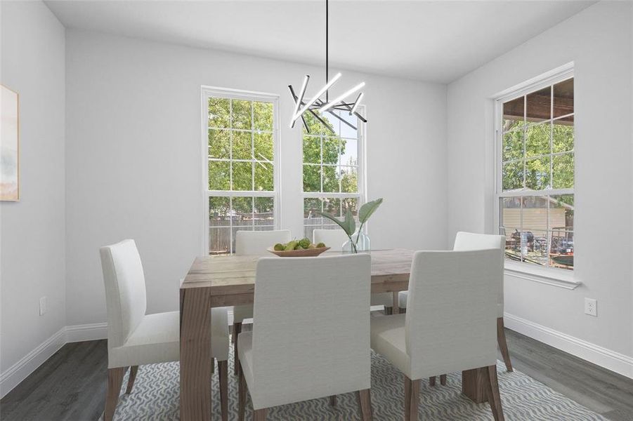 Furnished interior view inside a new home in , Dallas (Image 8).