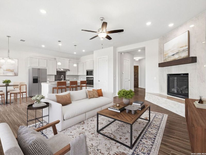 Furnished interior view inside a new home in Cibolo Crossing, Universal City (Image 11).