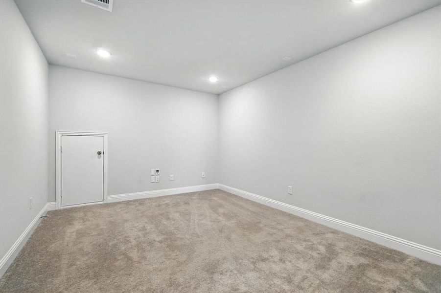 Media Room on second level right off game space