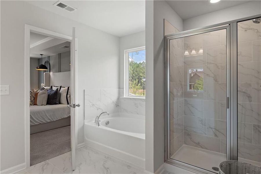 Furnished interior view inside a new home in Enclave at Evergreen, Fairburn (Image 6).