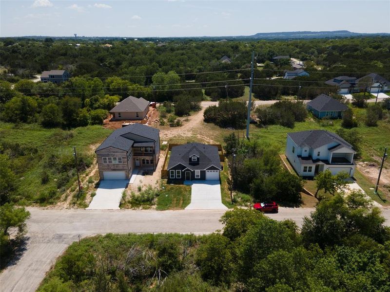 Birds eye view of property