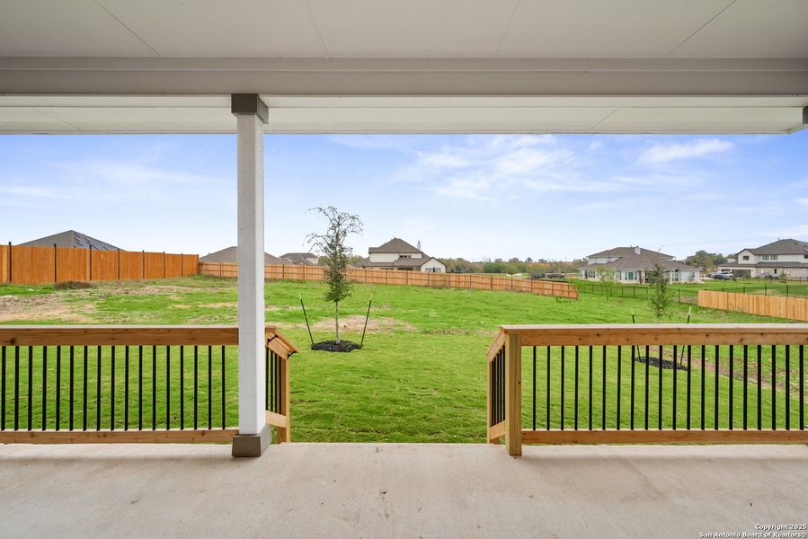 Exterior details and patio area of a home in Everly Estates, San Antonio (Image 3).