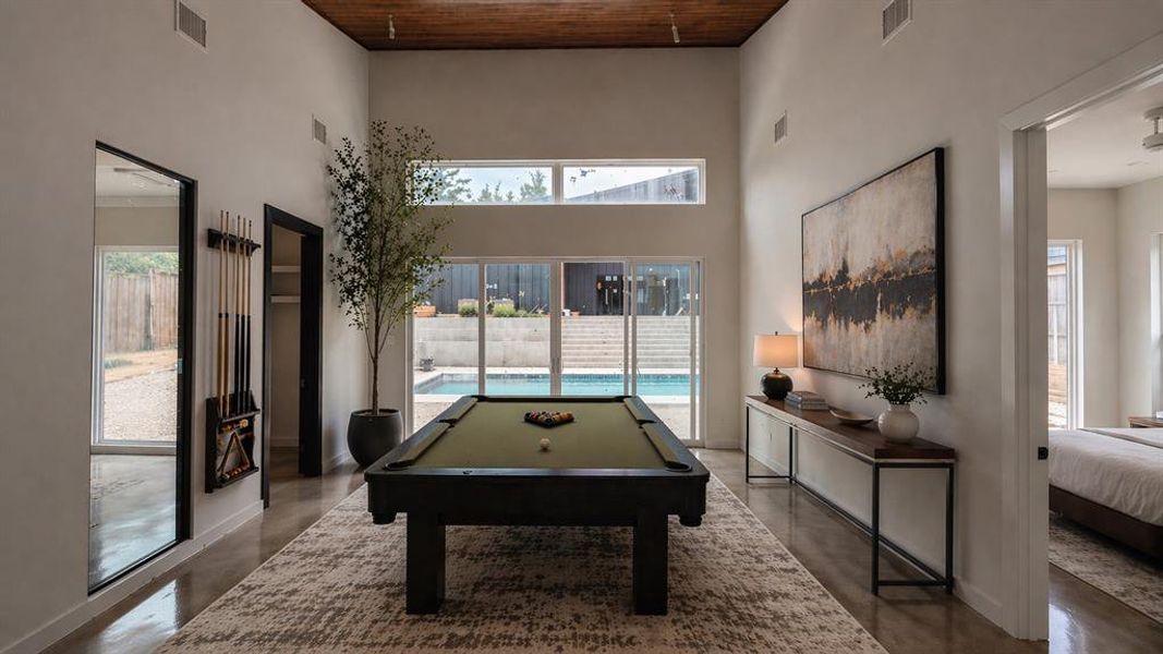 The spacious guesthouse has room for fun, sleep, and everything in between.