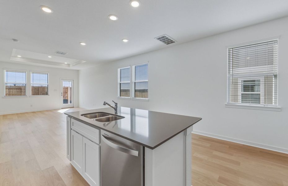 Furnished interior view inside a new home in Sunfield, Buda (Image 6). Furnished interior view inside a new home in Sunfield, Buda (Image 6).