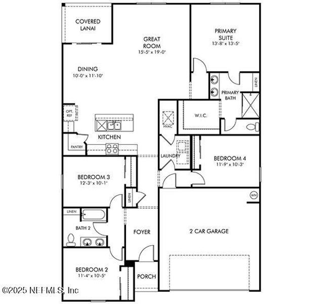 2D floor plan layout of this home in , Palm Coast, FL (Image 3).