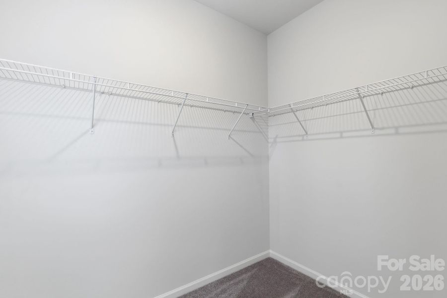 Primary Walk-in closet with window