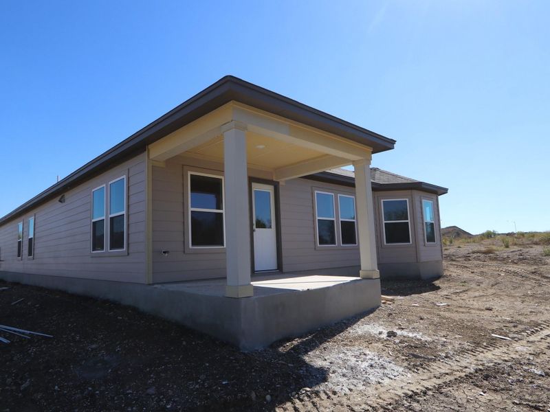 Exterior details and patio area of a home in Marble Creek Crossing, Austin (Image 2). Exterior details and patio area of a home in Marble Creek Crossing, Austin (Image 2).