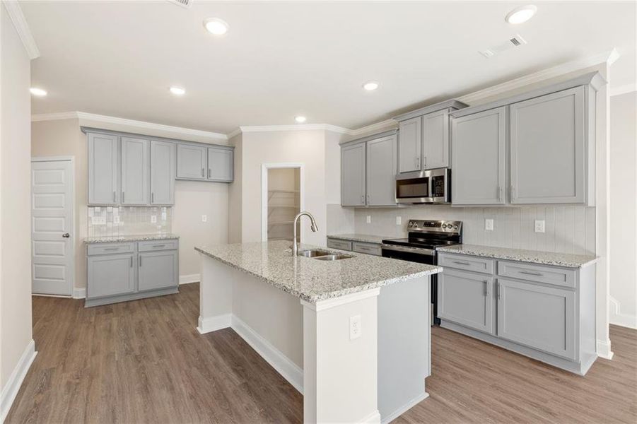 Furnished interior view inside a new home in Mulberry Summit, Flowery Branch (Image 5). Furnished interior view inside a new home in Mulberry Summit, Flowery Branch (Image 5).