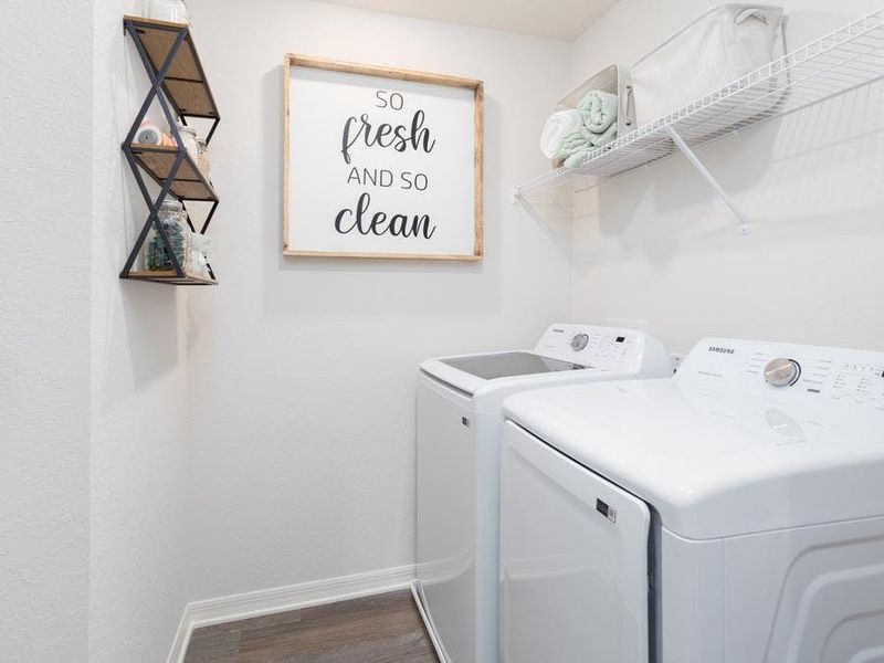 You will appreciate thoughtful elements, such as a laundry room located upstairs near the bedrooms - Wesley II by Highland Homes You will appreciate thoughtful elements, such as a laundry room located upstairs near the bedrooms - Wesley II by Highland Homes