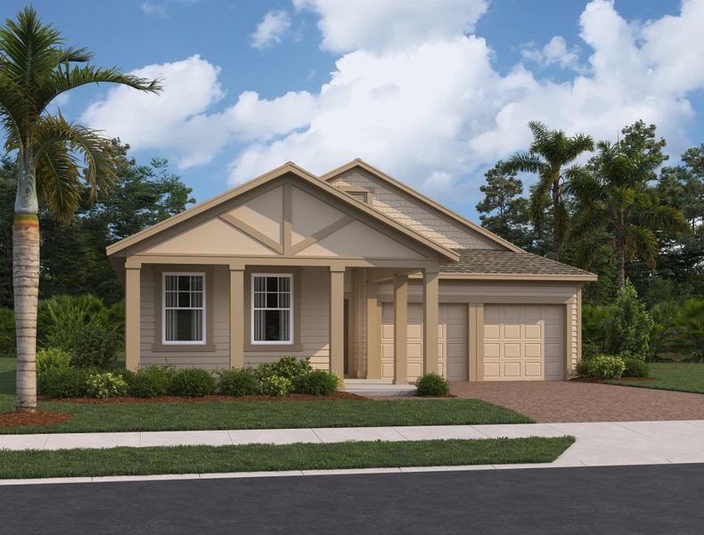 Representative exterior photo of a completed home built from the Plant II by Ashton Woods in Northlake Traditional, Winter Garden, FL (Image 19).