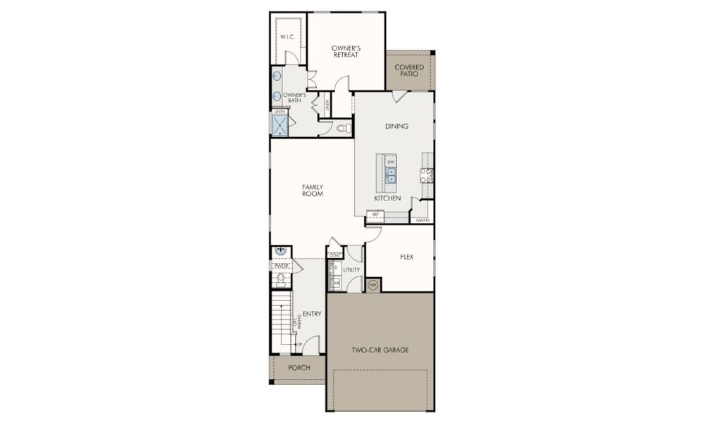 2D floor plan layout of this home in Parmer Ranch, Georgetown, TX (Image 4). 2D floor plan layout of this home in Parmer Ranch, Georgetown, TX (Image 4).