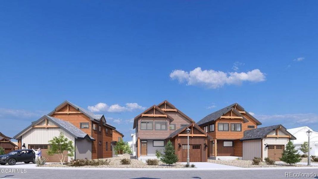 Front exterior of a new home in , Granby, CO, highlighting curb appeal (Image 2). Front exterior of a new home in , Granby, CO, highlighting curb appeal (Image 2).