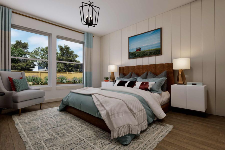 Representative furnished interior of a home built from the The Rosemary by David Weekley Homes in Flat Creek, Castroville (Image 4).