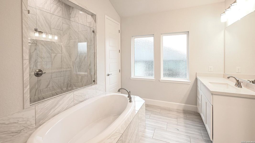 Furnished interior view inside a new home in Johnson Ranch 55', Bulverde (Image 9).