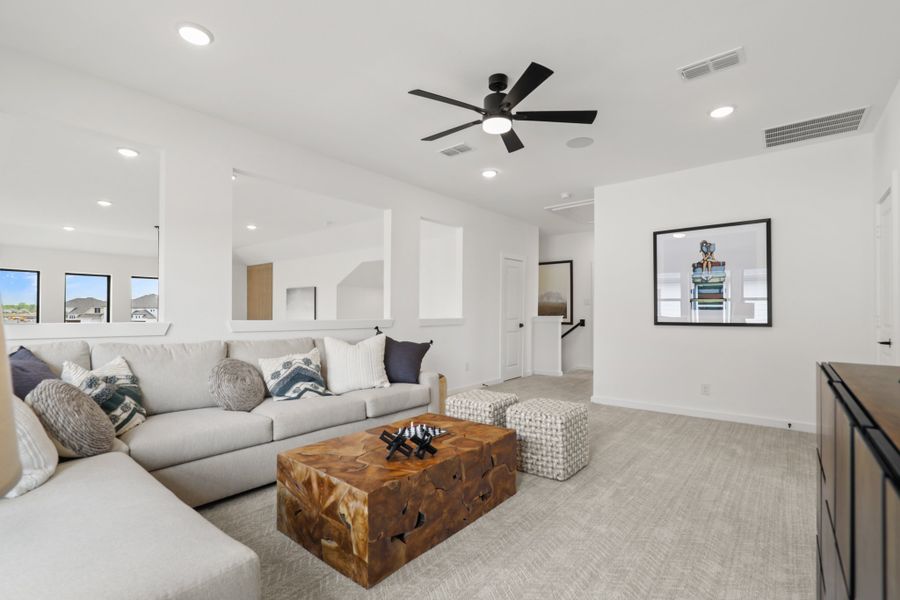 Furnished interior view inside a new home in Harvest Green 50', Richmond (Image 31).