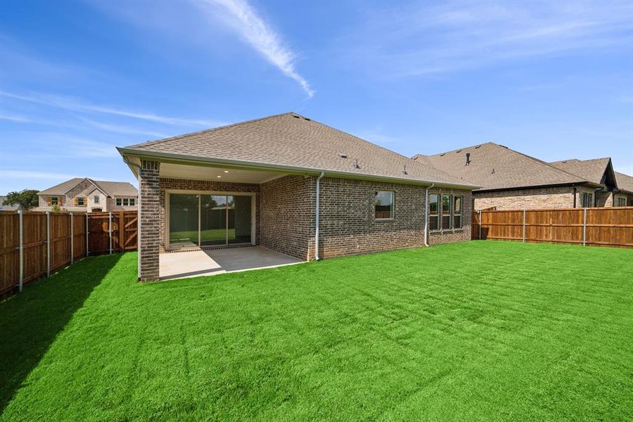 Exterior details and patio area of a home in Sterling Greene, Arlington (Image 24). Exterior details and patio area of a home in Sterling Greene, Arlington (Image 24).