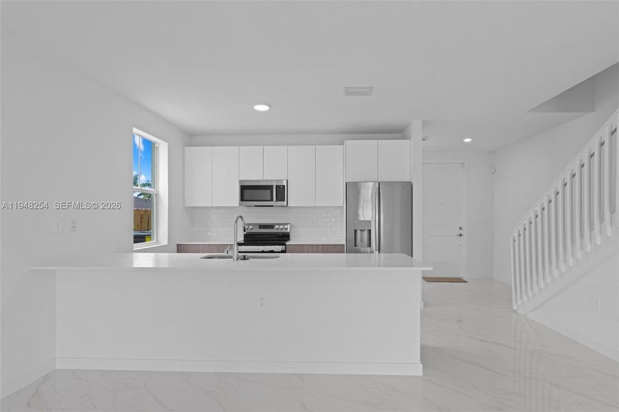 Furnished interior view inside a new home in , Miami (Image 11).
