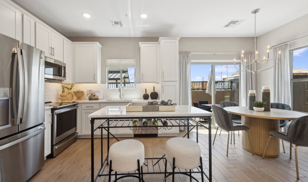 Kitchen with ample cabinet space