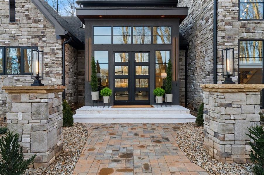 Exterior details and patio area of a home in , Canton (Image 37).
