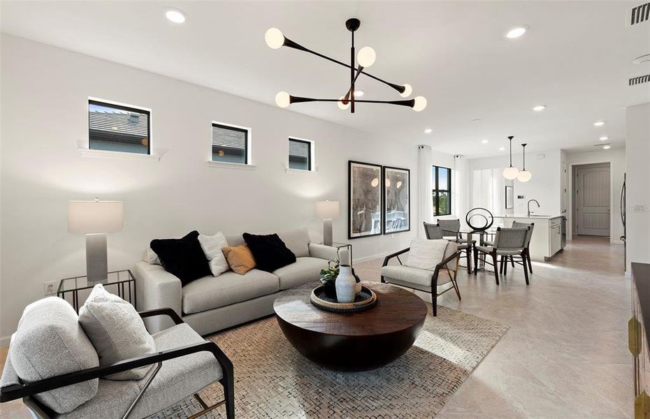 Furnished interior view inside a new home in BeachWalk by Manasota Key, Englewood (Image 9). Furnished interior view inside a new home in BeachWalk by Manasota Key, Englewood (Image 9).