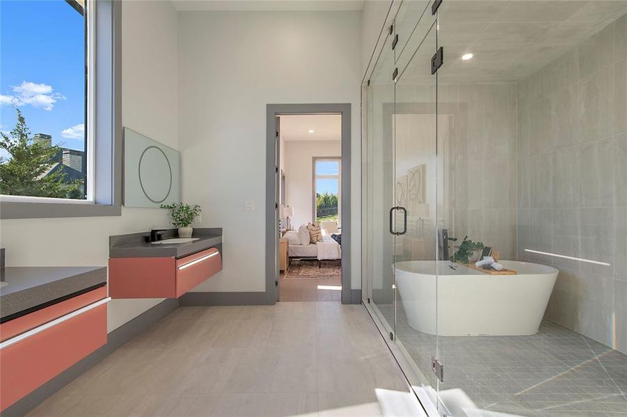 Furnished interior view inside a new home in , Heath (Image 18).