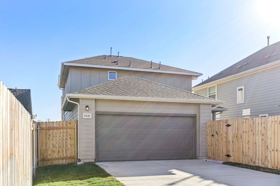 Exterior details and patio area of a home in Porter Country, Buda (Image 4). Exterior details and patio area of a home in Porter Country, Buda (Image 4).