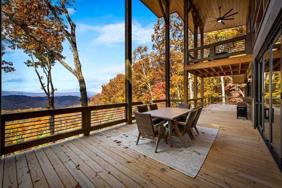 Exterior details and patio area of a home in , Blue Ridge (Image 38).