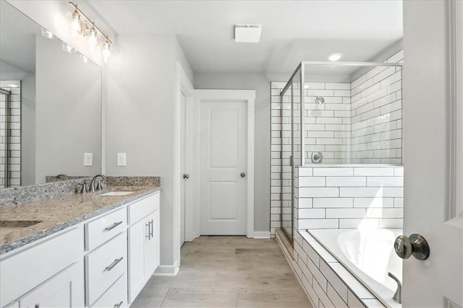 Furnished interior view inside a new home in Traditions of Braselton, Jefferson (Image 12).