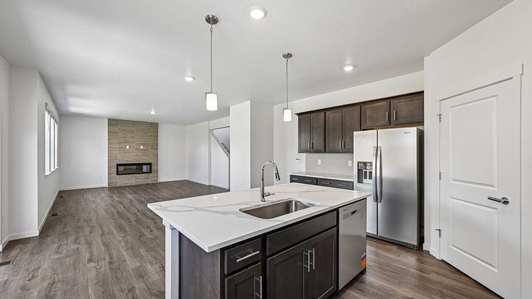 Furnished interior view inside a new home in Trails at Crowfoot, Parker (Image 6). Furnished interior view inside a new home in Trails at Crowfoot, Parker (Image 6).