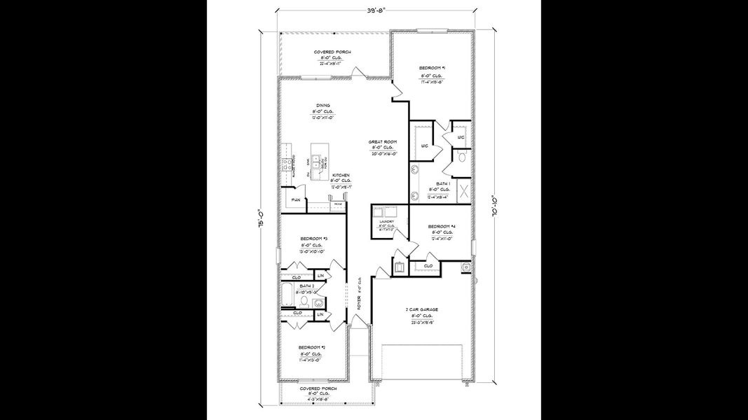 2D floor plan layout for the The Ryder by D.R. Horton in Morningside, Panama City, FL (Image 5). 2D floor plan layout for the The Ryder by D.R. Horton in Morningside, Panama City, FL (Image 5).